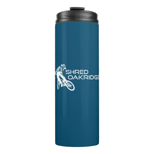 Shred Oakridge Oregon Mountain Biking Thermosbecher (Vorderseite)