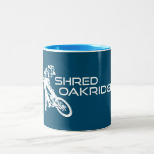 Shred Oakridge Oregon Mountain Biking Zweifarbige Tasse