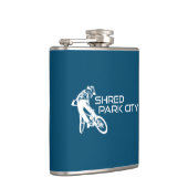 Shred Park City Utah Mountain Biking Flachmann (Rechts)