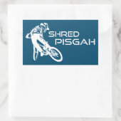 Shred Pisgah North Carolina Mountain Biking Rechteckiger Aufkleber (Tasche)