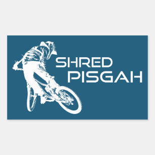 Shred Pisgah North Carolina Mountain Biking Rechteckiger Aufkleber