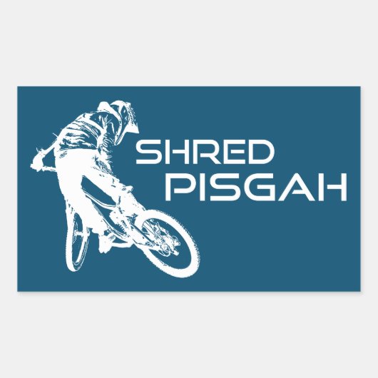 Shred Pisgah North Carolina Mountain Biking Rechteckiger Aufkleber (Vorderseite)