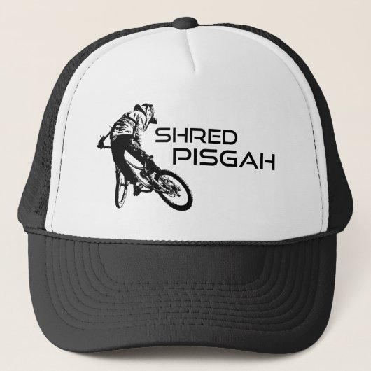 Shred Pisgah North Carolina Mountain Biking Truckerkappe (Vorderseite)