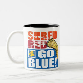 Shred Red Go Blue Tasse Nehmen Sie einen Schluck u