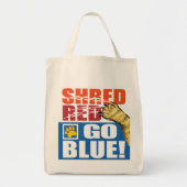 Shred Red Go Blue Tragetasche (Vorne)