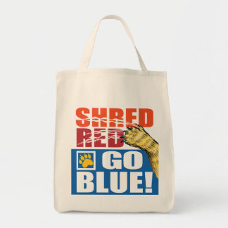 Shred Red Go Blue Tragetasche
