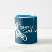 Shred Salida Colorado Mountain Biking Zweifarbige Tasse (Mittel)