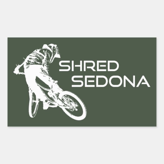 Shred Sedona Arizona Rechteckiger Aufkleber (Vorderseite)