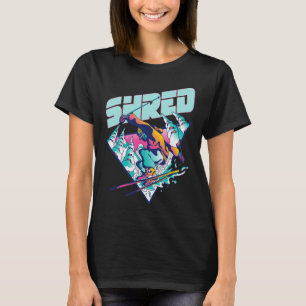 Shred-Shirt Vintage Freestyle Skifahren 80er Kostü T-Shirt
