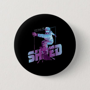 Shred Shirt Vintage Snowboard 80er Kostüm Snowboar Button
