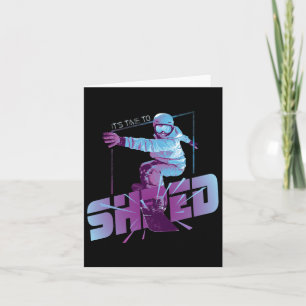 Shred-Shirt Vintage-Snowboard-80er-Kostüm Snowboar Karte