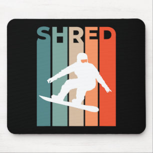 Shred Snowboarder Snowboarder Snowboard Retro Vin Mousepad