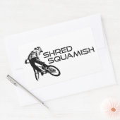 Shred Squamish Mountainbiking Rechteckiger Aufkleber (Umschlag)