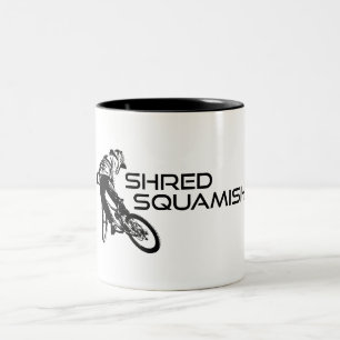 Shred Squamish Mountainbiking Zweifarbige Tasse