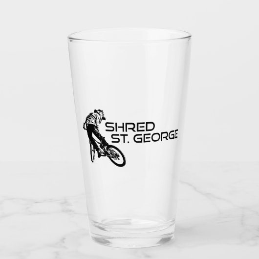 Shred St. George Utah Mountain Biking Glas (Vorderseite)