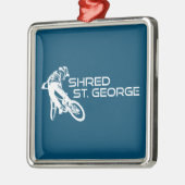 Shred St. George Utah Mountain Biking Ornament Aus Metall (Links)
