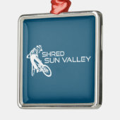 Shred Sun Valley Idaho Mountain Biking Ornament Aus Metall (Links)
