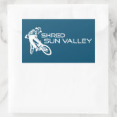 Shred Sun Valley Idaho Mountain Biking Rechteckiger Aufkleber (Tasche)
