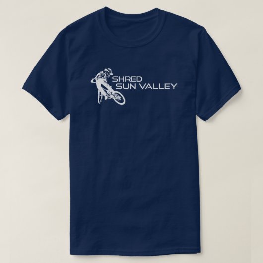Shred Sun Valley Idaho Mountain Biking T-Shirt (Design vorne)