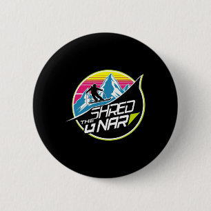 Shred The Gnar Skifahren Freestyle Diamond Winter Button