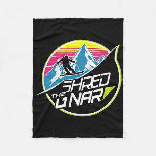 Shred The Gnar Skifahren Freestyle Diamond Winter  Fleecedecke