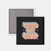 Shred the Gnar Snowboarden Surfbrett Rainbow Paste Magnet (Vorderseite/Rückseite)