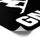 Shred the Gnar Snowboarding Beast Poster (Ecke)