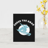 Shred the Gnar Snowboarding Karte (Gelbe Blume)