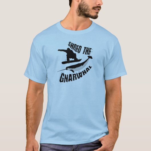 Shred the Gnarwhal T-Shirt (Vorderseite)