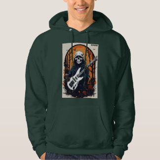 "Shred to be Dead: Spooky Skull Guitar T-Shirt" Hoodie