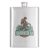 Shred University Mountain Biking Flachmann (Vorderseite)