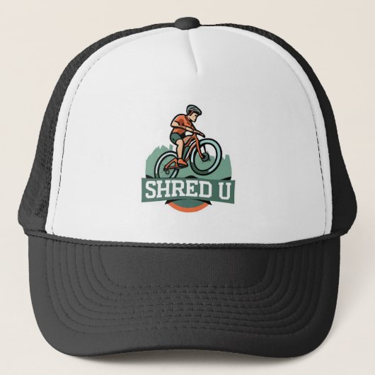 Shred University Mountain Biking Truckerkappe (Vorderseite)