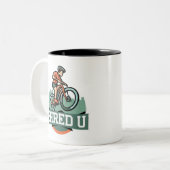 Shred University Mountain Biking Zweifarbige Tasse (Vorderseite Links)
