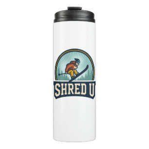 Shred University Skifahren Thermosbecher