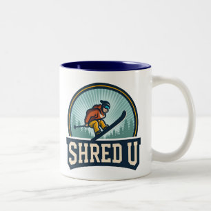 Shred University Skifahren Zweifarbige Tasse