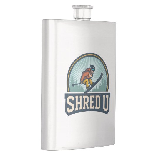 Shred University Skiing Flachmann (Rechts)