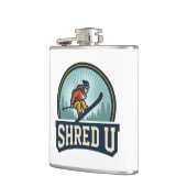 Shred University Skiing Flachmann (Links)
