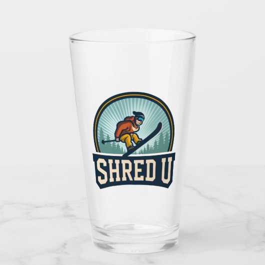 Shred University Skiing Glas (Vorderseite)