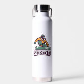 Shred University Snowboarding Trinkflasche (Vorne)
