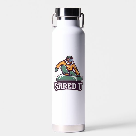 Shred University Snowboarding Trinkflasche (Vorne)