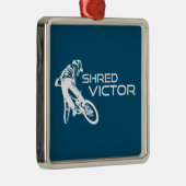 Shred Victor Idaho Mountain Biking Ornament Aus Metall (Rechts)