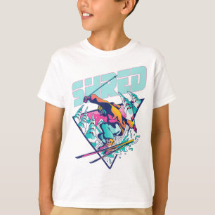 Shred Vintag Freestyle Ski 80er Costume Retro Skii T-Shirt