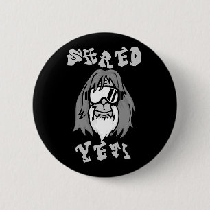 Shred Yeti - Fun Yeti Bigfoot Sasquatch Snowboardi Button