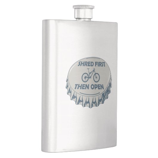 Shred zuerst dann Open Mountain Biking Flachmann (Rechts)