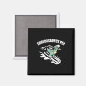 Shredasaurus Rex Ski Dinosaur Kinder Lustiger Skif Magnet (Vorderseite/Rückseite)