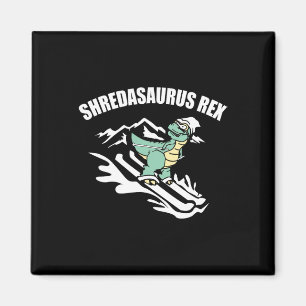 Shredasaurus Rex Ski Dinosaur Kinder Lustiger Skif Magnet