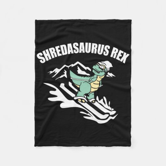 Shredasaurus Rex Ski Dinosaur Kinder Lustiges Skif Fleecedecke (Vorderseite)