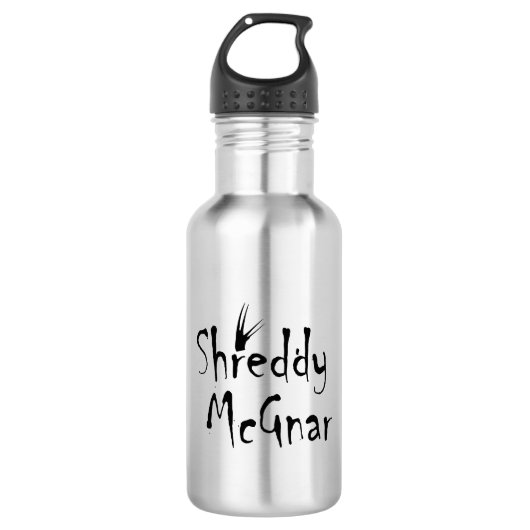 Shreddy McGnar Edelstahlflasche (Vorderseite)