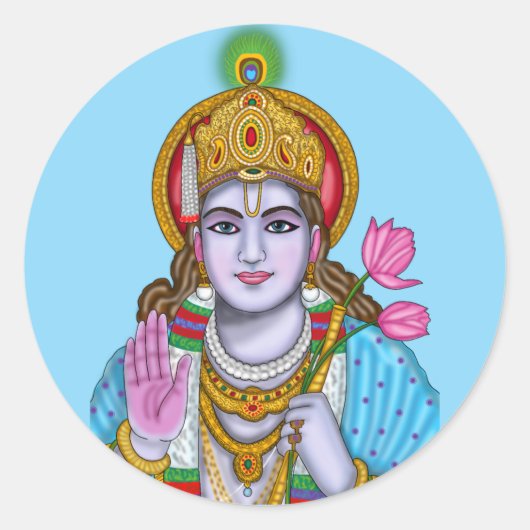 Shree Krishna Aufkleber (Vorderseite)