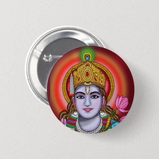 Shree Krishna-Tasche Button (Vorne & Hinten)